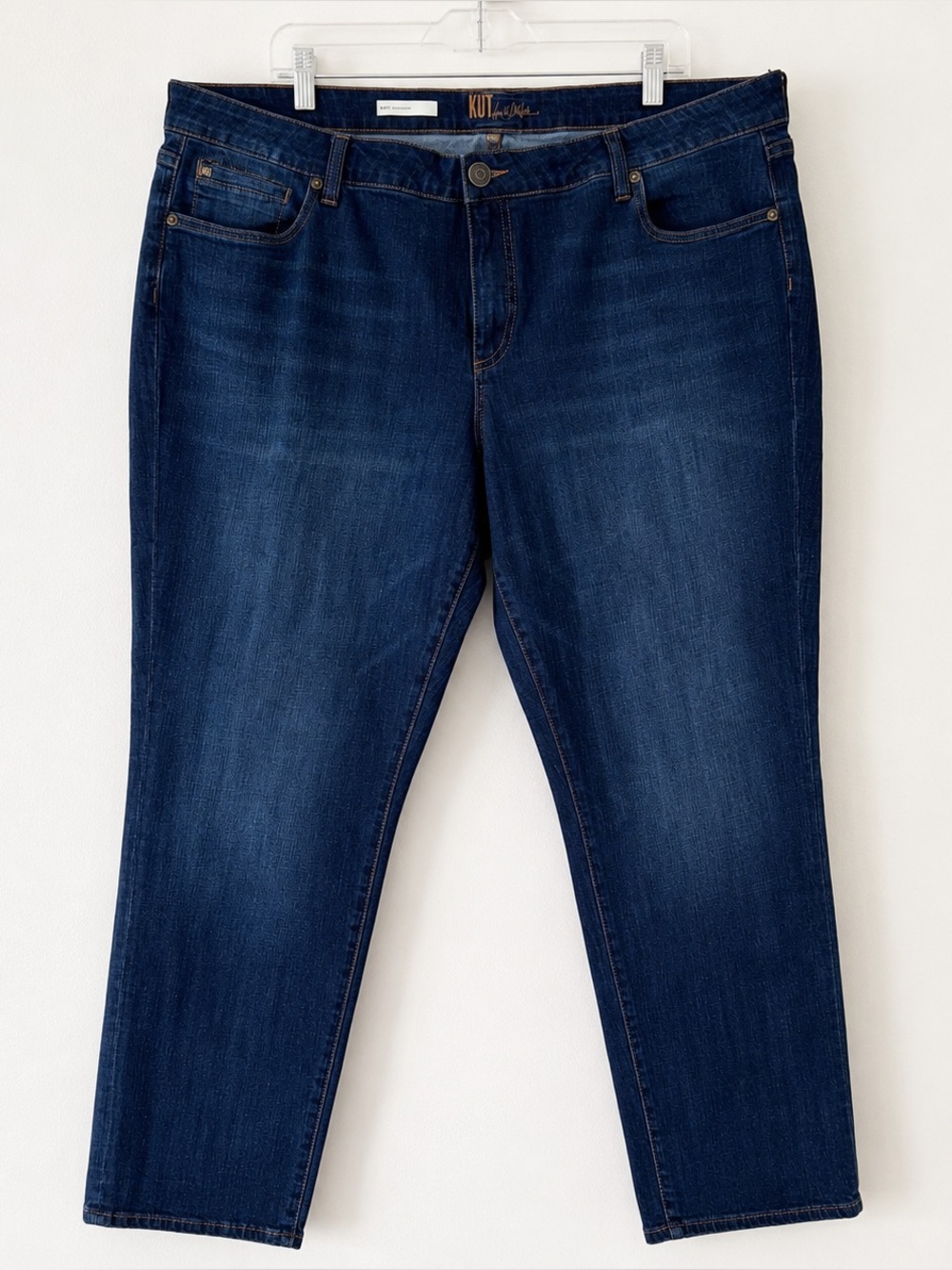 KUT from the Kloth Katy Boyfriend Jeans 20W Dark Wash High Rise Stretch Y2K